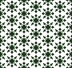 Dark Green Flower Seamless Vector Pattern Backdrop Textile Design Graphic Style