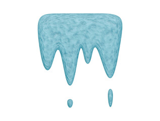 icicle icon 3d illustration render