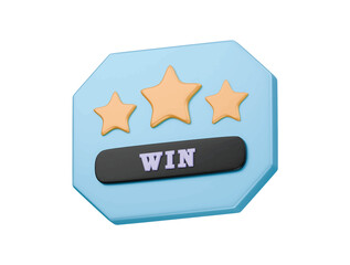 scratch card icon 3d illustration render