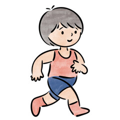 Watercolor student, children.  illustration