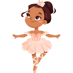 Pixel Art Young Girl In A Pink Tutu And Ballet Slippers With A Small Crown On Her Head Dancing Gracefully With Arms Outstretched