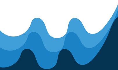 Blue Wave Layers – Abstract Gradient Ocean Curve Background Design. Abstract blue wave background. Vector illustration