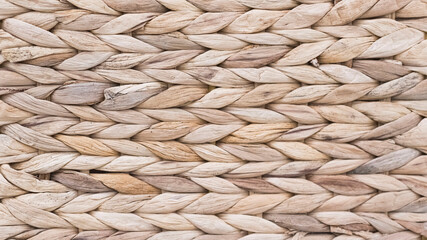 Close up rattan craft texture background.