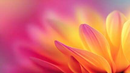 Vibrant Flower Petals in Soft Focus with Colorful Background