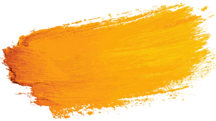 Textured orange brushstroke with varied tones, isolated on black background