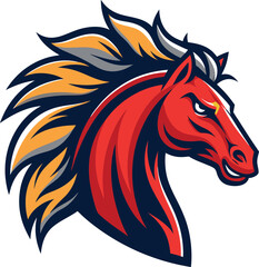 Horse head mascot, Elegant horse logo icons. Royal stallion symbol design. Equine stables sign. Equestrian brand emblems. Vector illustration.	