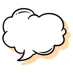 Bubble text frame element comic style 
