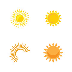 Sun logo and symbol stylized design
