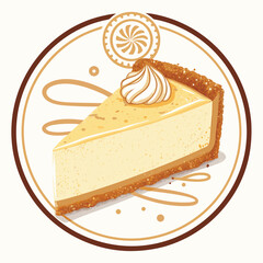 cheesecake shop logo design template