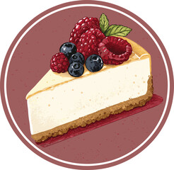 cheesecake shop logo design template