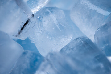Pieces of crushed ice background close up