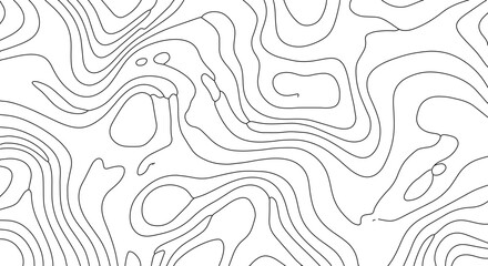 Contour Line Topography Map Seamless Pattern Topographical Elevation Lines Terrain Geographic Cartography Diagram for Environmental Studies