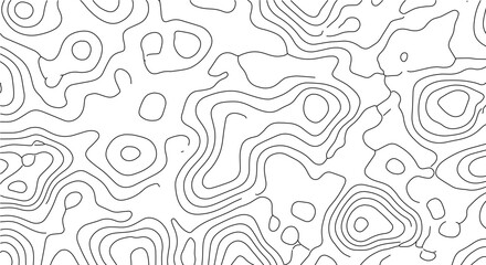 Contour Lines on a Topographic Map Showing Elevation Changes and Geographical Features Perfect for Cartography Projects