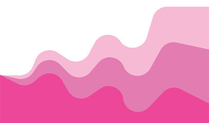 Pink Wave Hills – Abstract Layered Gradient Flow Background. Pink Abstract Background