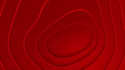 red background abstract wave shape paper cut animation 