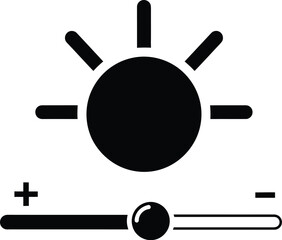 voliom.epsMinimal Sun Symbol Vector Icon – Black Solar Shape Silhouette for Weather, Energy, and Brightness Design