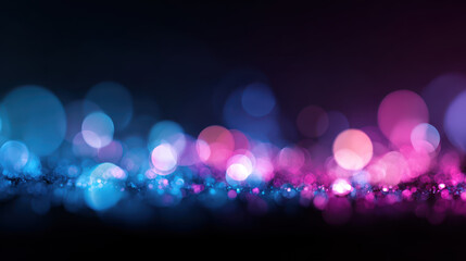 Blue bokeh, pink bokeh, blurred lights, soft focus, abstract background, glowing effect