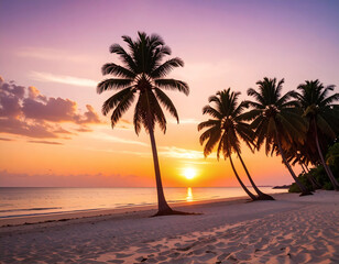 海　ビーチ　夕暮れ