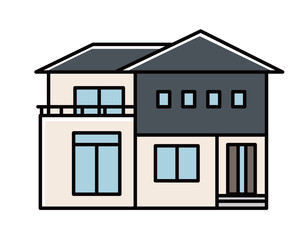 家戸建て住宅の簡略図_カラー