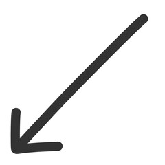 black hand drawn simple arrow