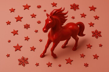 Red Glossy Horse – Year of the Horse 2026