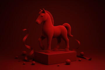 Red Stylized Horse – Holiday Edition 2026