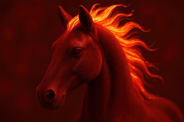 Fiery Mane Horse – New Year Symbol 2026