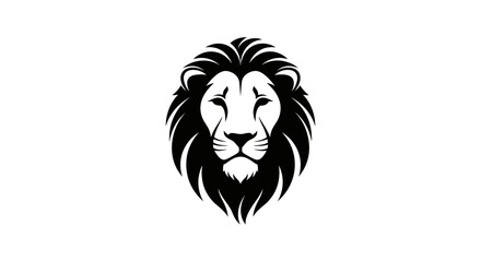 Majestic Black and White Lion Head Graphic for Logo Designs and Animal Illustrations