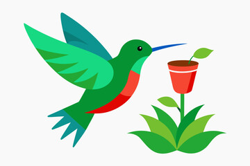 Obraz premium vector illustration of a bird