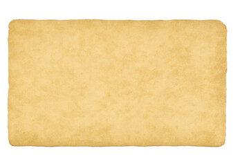 Old paper or parchment background with vintage aged texture and rounded corners, transparent beneath for design