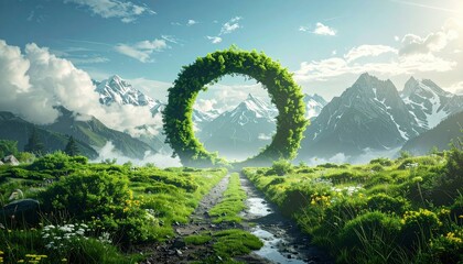 Green Portal to Natures Realm - A Path to Serenity.
