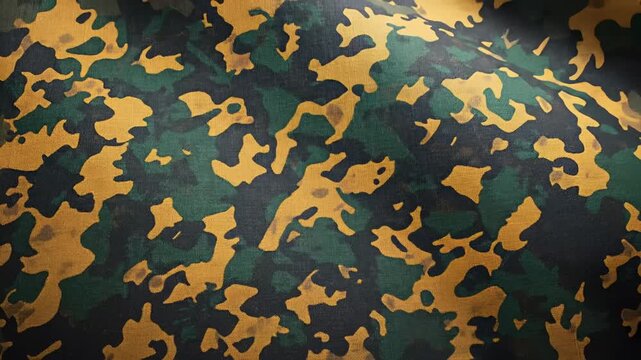 Abstract Camouflage Fabric Texture Rotating