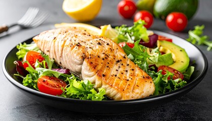 Grilled Salmon Salad - A Healthy and Delicious Meal Option.