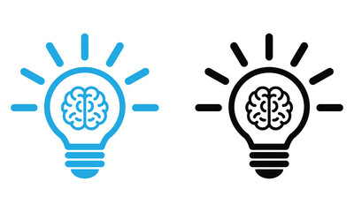 Unlock innovation with a brain lightbulb illustration for brainstorming sessions, strategic planning, and creative problem-solving in modern business concepts
