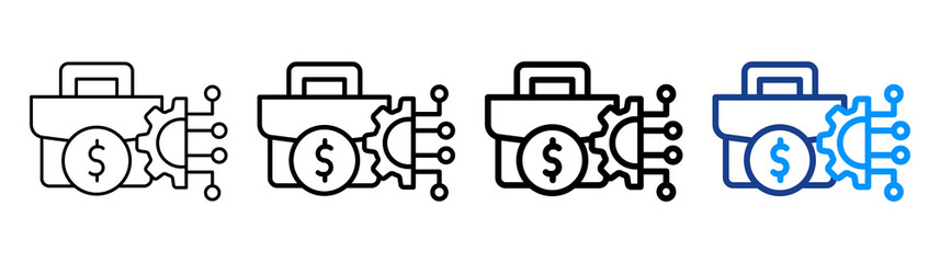 Business Transformation Icon Different Style Outline Collection Set