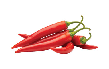 A pile of vibrant red chili peppers on a white background, ready for cooking and adding spice to dishes.