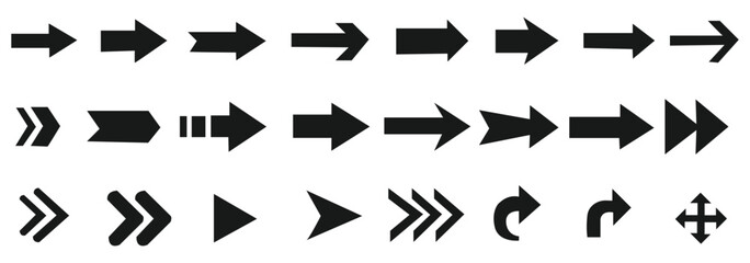  arrow icon set. Arrow. Cursor. Arrow vector icon. Modern simple arrows. Vector illustration