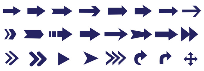  arrow icon set. Arrow. Cursor. Arrow vector icon. Modern simple arrows. Vector illustration