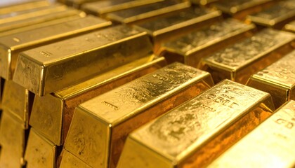 Gold Bars A Stack of Shiny Bullion for Investments and Wealth Management
