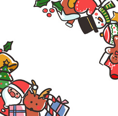 手描きの可愛いクリスマスフレーム