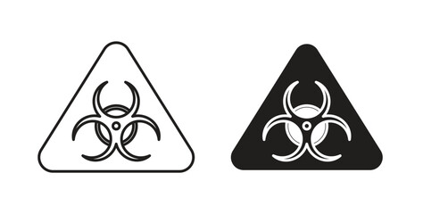 Biohazard icon for mobile app, editable designs