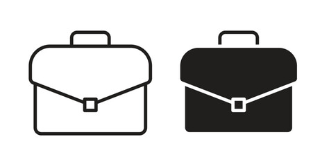 Briefcase icon for mobile app, editable designs