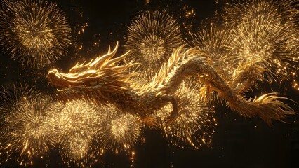  Majestic golden dragon Year of the Dragon 2026