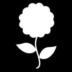 Square with wildflower cutout, floral icon, decorative design