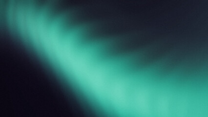 Abstract green aurora blur background – soft teal gradient with glowing light effect