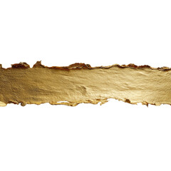 Gilded, torn edge strip against black background