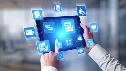 Concept of task management optimizes business efficiency. This system streamlines workflows, enhancing task management for project success and organizational productivity. Gist