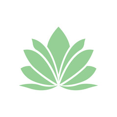 Elegant and beautiful blooming flower logo illustration