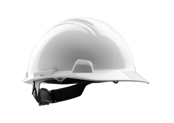 Shiny white hard hat