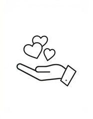 Hand Offering Love - A Symbol of Care and Generosity.
